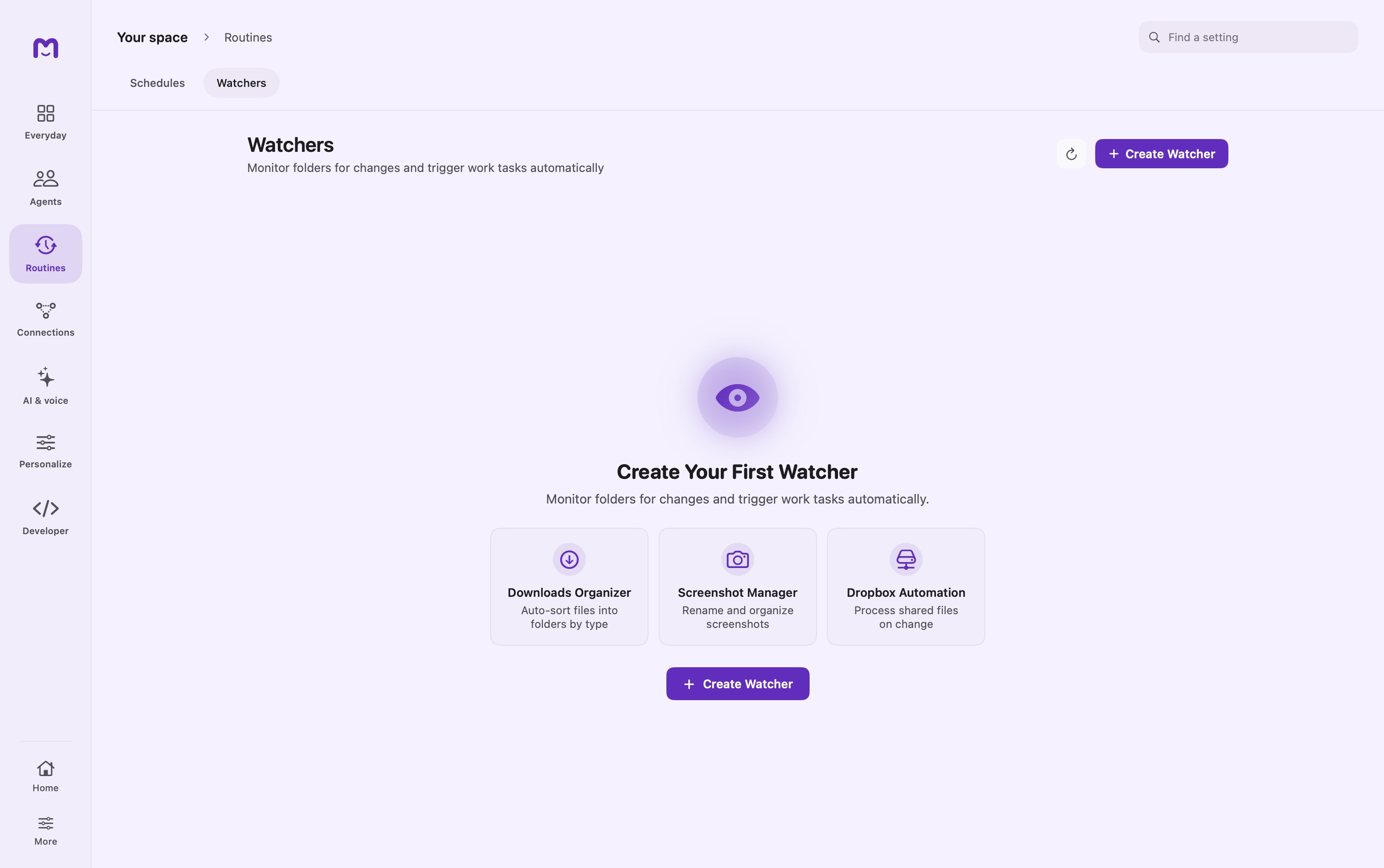 Mellow watchers screen